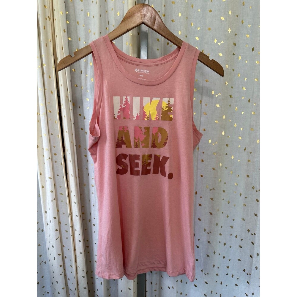 Columbia Sportwear Women's Daisy Days HIKE AND SEEK Outdoors Graphic Tank Top M